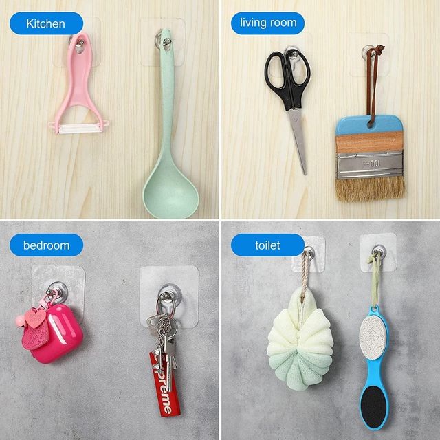 ShopDenzy™ GripMax Heavy Duty Adhesive Hooks (30 Pcs)