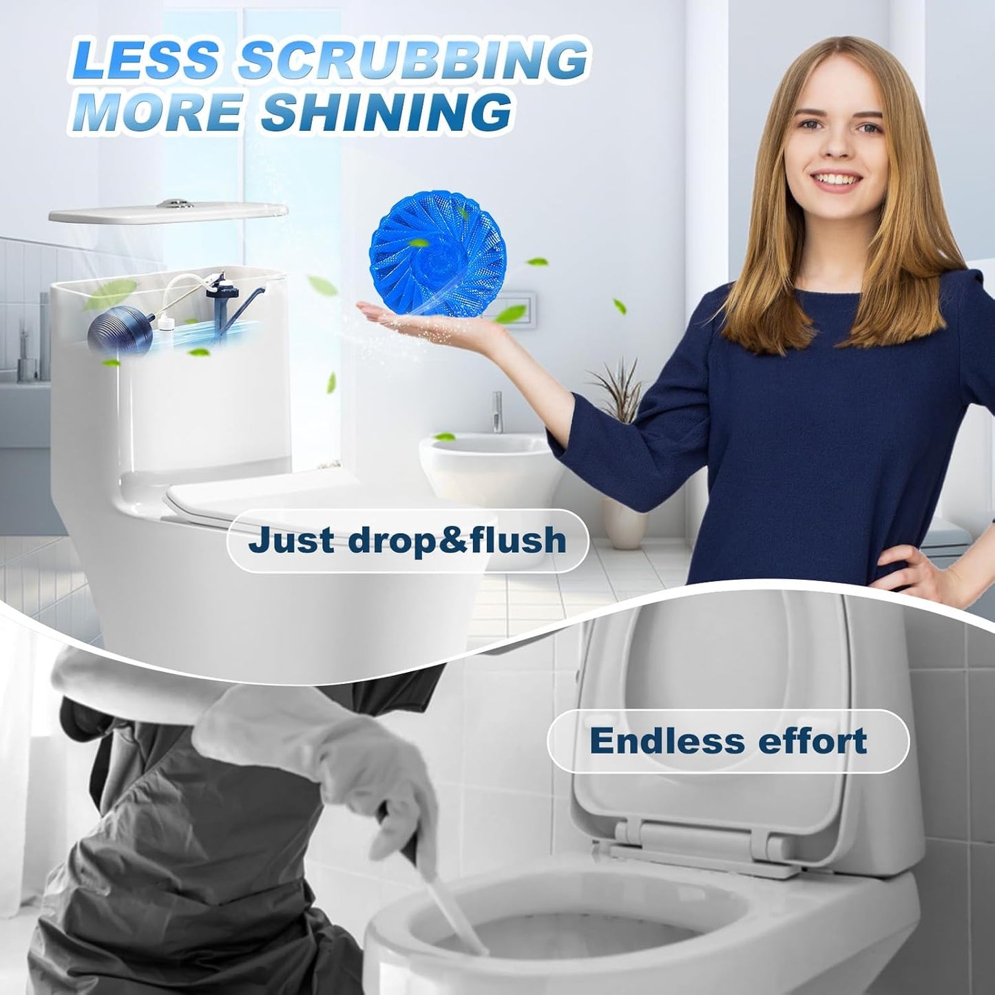 🚽 Automatic Toilet Bowl Cleaner Tablets