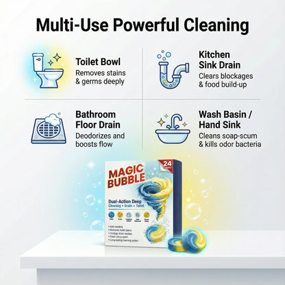 🫧 MAGIC BUBBLE™ Cleaning Tablets (24 Tablets)