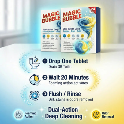 🫧 MAGIC BUBBLE™ Cleaning Tablets (24 Tablets)