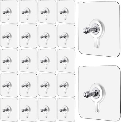 ShopDenzy™ GripMax Heavy Duty Adhesive Hooks (30 Pcs)