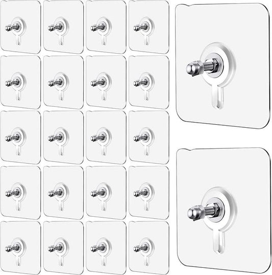 ShopDenzy™ GripMax Heavy Duty Adhesive Hooks (30 Pcs)