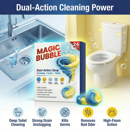 🫧 MAGIC BUBBLE™ Cleaning Tablets (24 Tablets)